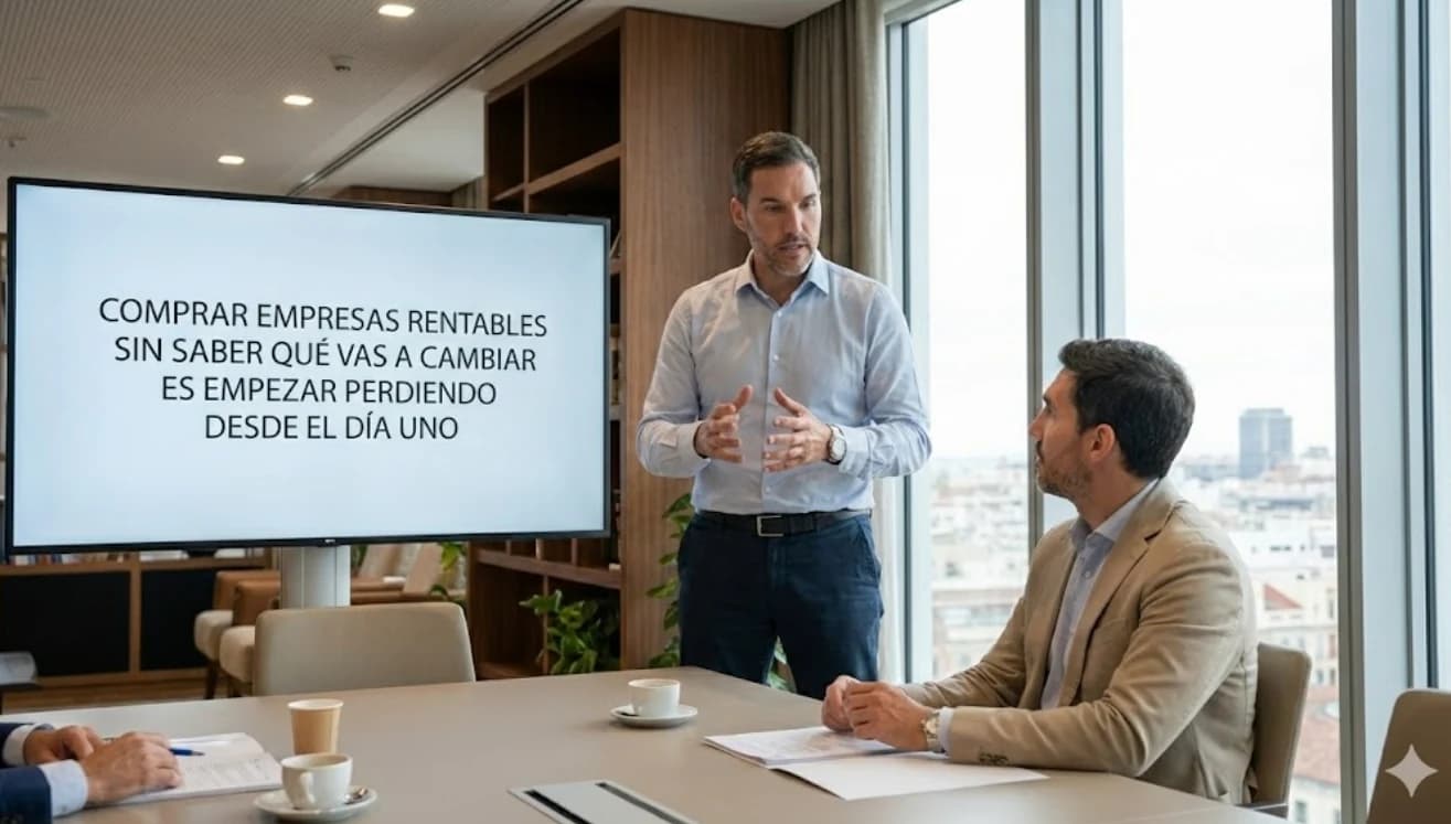 Comprar empresas rentables sin saber qué vas a cambiar es empezar perdiendo desde el día uno