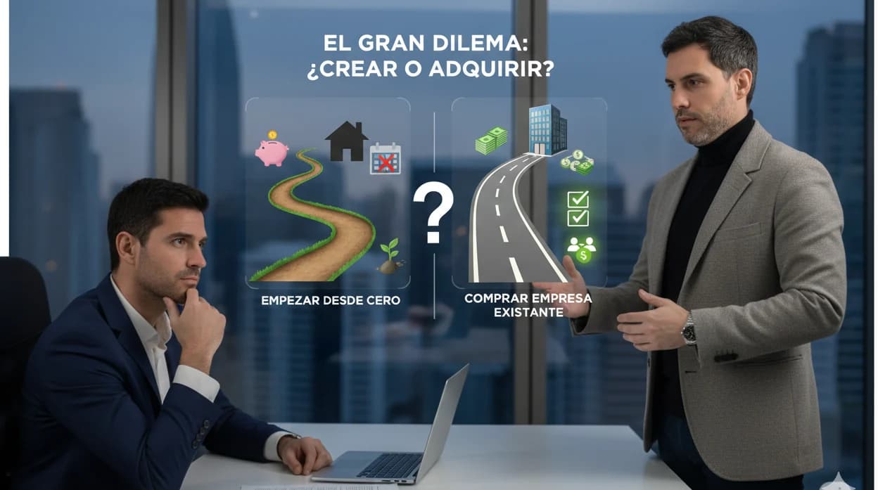 Comprar una empresa vs. empezar desde cero: la verdad que nadie quiere decirte