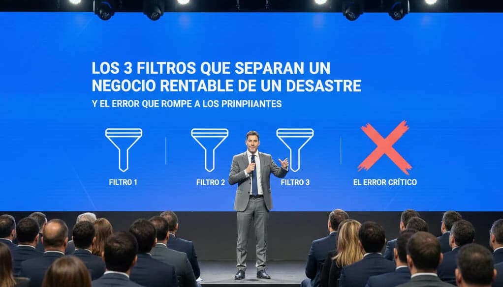 Los 3 filtros que separan un negocio rentable de un desastre (y el error que rompe a los principiantes)
