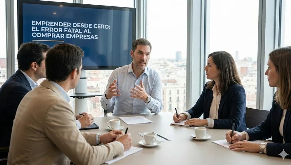Emprender desde cero es el error fatal que te frena al comprar empresas